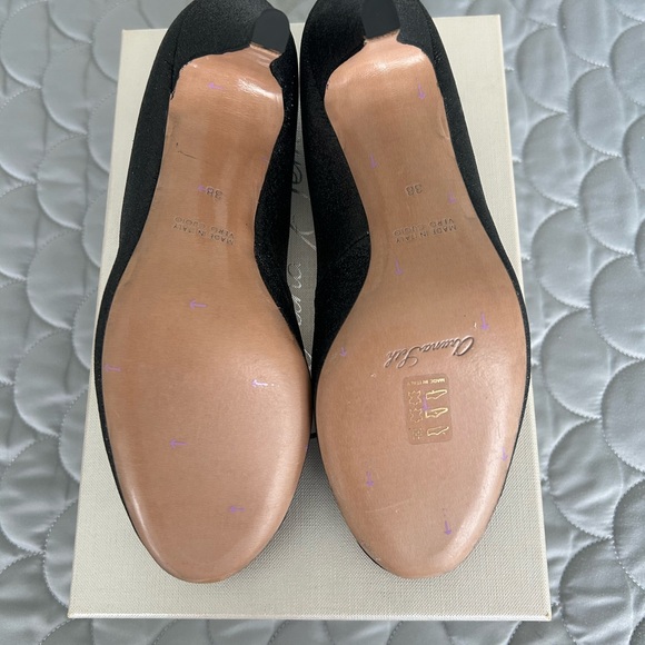 Aruna Seth - Graphite Butterfly Pumps - Size 38 - All Leather - Made in Italy - Picture 9 of 16